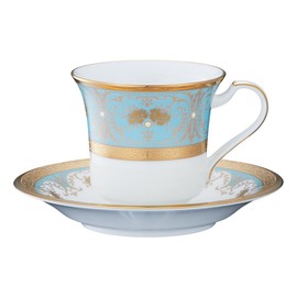 Noritake American Cup & Saucer 220cc Georgian Turquoise Bone China T59589/4857