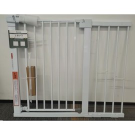 Extra Wide Baby Gate, Dog Gate for House Stairs Doorways Fireplace, 3 Metal Panels, Black