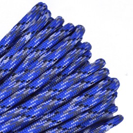 BORED? PARACORD! 550 Paracord Type III 7 Strand - Utility Cord - New Blue Camo 50 Feet
