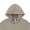 High End Double Button Hood Drop Shoulder Cotton Blend Hooded
