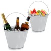 PLEXON Galvanized Metal Ice Bucket for Parties Coctail Bar Restaurant