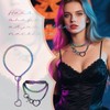 Flongo Heart Slip Chain for Women: 2 Pieces Cuba Necklace
