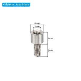 PATIKIL Pack of 12 M3 Spacers, M3 4 + 6 mm Spacer Aluminium Thread Spacer Screws Set 3 mm ID 5 mm OD Metric Male Female Thread Adapter for Circuit Board