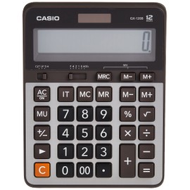 Casio GX-120B-W-DC Calculadora de Escritorio, Color Gris