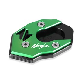 Motorcycle Side Stand Kickstand Enlarge for Ninja 650 2016-2023 for Ninja H2 SX 2017-2023 Green