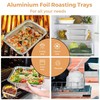 Homeshopa Aluminium Foil Trays, 4 Pack Medium Disposable Meal Prep