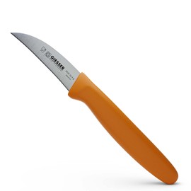 Giesser seit 1776 - Made in Germany - Tourniermesser orange, Klinge 6 cm, rutschfest, scharfes Schälmesser spülmaschinenfest, rostfrei