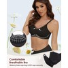 As Fairy No Underwire Sheer Mesh V-Neck Bra with Lace