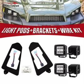 DYSO FIT POLARIS RANGER 900 XP -UPGRADE TO 24W LED CUBE HEADLIGHTS KIT FOR 13-19 CREW