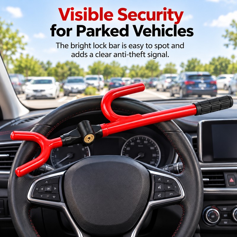 Telescopic Steering Wheel Lock for Vehicle Security – Twin-Bar ABS