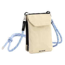 Travel Passport Holder Small Crossbody bag RFID Organizer Case Easy to Conceal Travel Pouch for Daily Use & Outdoor Activities (Beige)