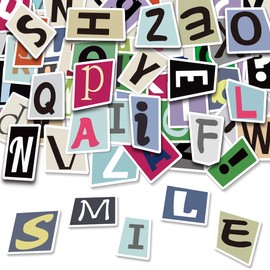 105 Pcs Alphabet Stickers for Water Bottle, Vinyl Letters A-Z Sticker Pack for Adults Kids, Waterproof Skateboard Laptop Decals for Teens Girls Boys