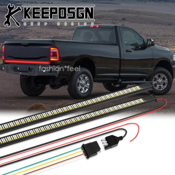 KEEPDSGN Truck LED Strip Tailgate Light Bar Reverse Brake Turn