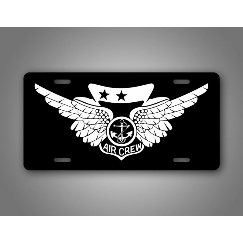 SignsAndTagsOnline.com Combat Aircrew Wings License Plate Veteran Wings Auto Tag