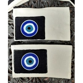Page & Leaf evil eye pouch