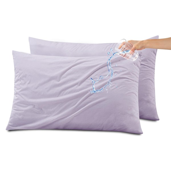 Kingrest Waterproof & Noiseless Pillow Protector (Standard, Pack of 2,