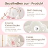 Herfair Mobile Baby Bed Bell with Teddy Bear Wooden Girls