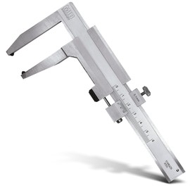 MIB Brake Disc Caliper Precise Brake Disc Test Gauge 50 mm Measuring Tool for Measuring Gauge Caliper Calliper Metal Stainless Steel Vernier 1/10 mm Matte Chrome-Plated Reading Area