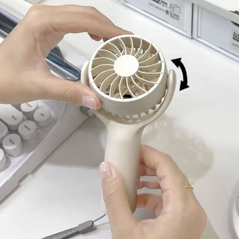 Mini Handheld Fan Multifunction Quiet 3 Speeds Adjustable Strong Wind