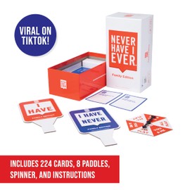 Never Have I Ever | Hilarious Family Card Game with Fun Questions & Crazy Stories | Perfect for Kids, Teens & Adults | Great for Game Nights & Parties | Includes “I Have” & “I Have Never” Paddles!