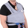 Esnek Wrap Sling Bebek Taşıma Şalı (gri)