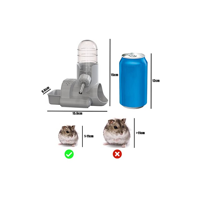 Botella de Agua para hámster 3 en 1, dispensador de