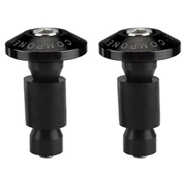 Steering Wheel Bar End Caps Anti-Collision Auto Motorcycle Motorcycle Push Caps Aluminum Handlebar End Weight Handlebar Ends Set of 2 (Black)