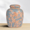 Creative Co-Op Decorative Ceramic Ginger Jar with Lid, Blue and