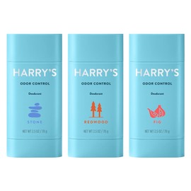 Harry's Aluminum Free Deodorant for Men - Odor Control, Stone, Fig, Redwood Scent, 2.5 Oz, 3-Pack, Men Deodorant Aluminum Free