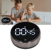 Kitchen Timer Rotating Silent Magnetic Suction Kids Study Timer LED