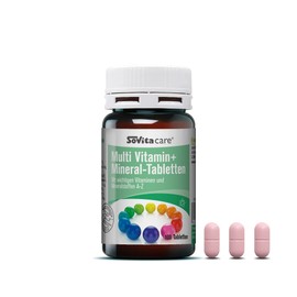 sovita Multi Vitamin + Mineral Tablets | With Important Vitamins and Minerals from A-Z | 100 Capsules
