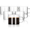 BOILMERIT 5 OZ Espresso Cups with Handle, Clear Espresso Shot