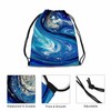 Sotunad Abstract Ocean Drawstring Bag 14x16.9 Inch Style Incorporates Swirls