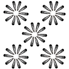 40 Pcs 2 Inch Black Metal Snap Hair Clips No Slip Hair Barrettes For Women Hair Accessories(Black)