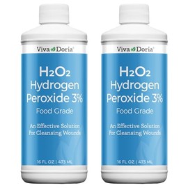 Viva Doria Hydrogen Peroxide 3 Percent, Food Grade, 3% Hydrogen Peroxide Food Grade, 16 Fluid Ounce (2 Pack)