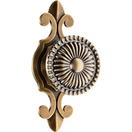 Mgoodoo Pack of 2 Pull Handles Knobs for Drawer Door Kitchen Cabinet Furniture Wardrobe Round Antique Brass