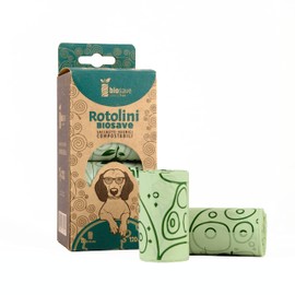 Hundebeutel, 120 umweltfreundliche Beutel, kompostierbar, biologisch abbaubar, für die Sammlung von Hundenacken, dick, strapazierfähig, hinterlässt keine aktiven Gerüche, Größe 23 x 30 cm, Dicke 17 my