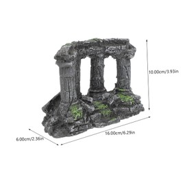 jojofuny Roman Column Aquarium Ornament Resin Decoration for Fish Tank Landscaping Realistic Aquarium Adornment for Lifelike Aquatic Environments Easy to Clean and Non-polluting