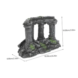 jojofuny Roman Column Aquarium Ornament Resin Decoration for Fish Tank Landscaping Realistic Aquarium Adornment for Lifelike Aquatic Environments Easy to Clean and Non-polluting