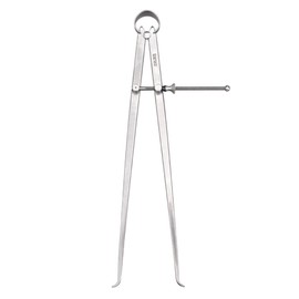 Starrett 73 Series "Yankee" Spring-Type Inside Calipers with Flat Legs and Solid Nut - Hardened Fulcrum Stud, Spring Joint Type, 12" Size and Capacity - 73A-12
