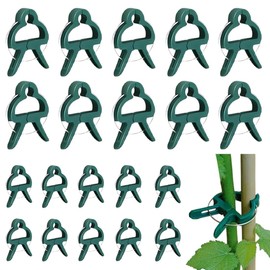 HABNI 20 Stück Pflanzenclips Wiederverwendbare Pflanzenklammern Pflanzenhalter Für Tomaten Rankhilfe Pflanzen Clips Rosen, Rankhilfe Für Kletterpflanzen, Pflanzenhalter, Leichte Fixierung Wiederverwen