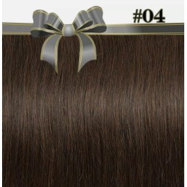 yahtech2018 BROWN Clip in Human Hair Extensions 8" long Full Head 100% Real Remy Hair Soft