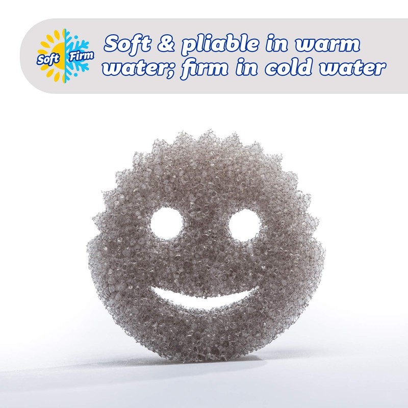 Scrub Daddy Style Dish Sponge Twin Pack, Smiley Face Sponges