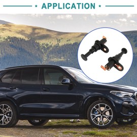 ACROPIX Car 19D Door Jumper Coat Sea Lamp Switch Black - Set of 2