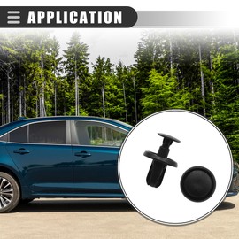 Motoforti Universal Clips Rivets Fastener, 6mm Hole 15mm Head Defender, 40pcs