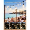 30FT Patio String Lights for Outside, 13+1 LED Waterproof Bulbs