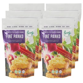 Pereg Extra Fine Japanese Panko Bread Crumbs (9 Oz x 6 Pack) - Bread Crumbs for Coating & Stuffing - Coat Burger, Schnitzel, Vegetables, Meatballs - Kosher Certified - Resealable Packaging