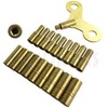 18 Piece Brass Clock Winding Key Set 1.75mm - 6.0mm