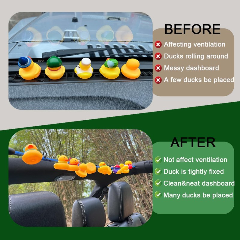 Duck Holder for Jeep,Rubber Ducks Holder for Jeep Wrangler YJ