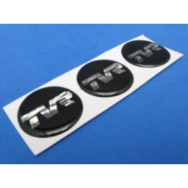 TVR AUTO CAR DOMED DECAL EMBLEM STICKER SET OF THREE #214
